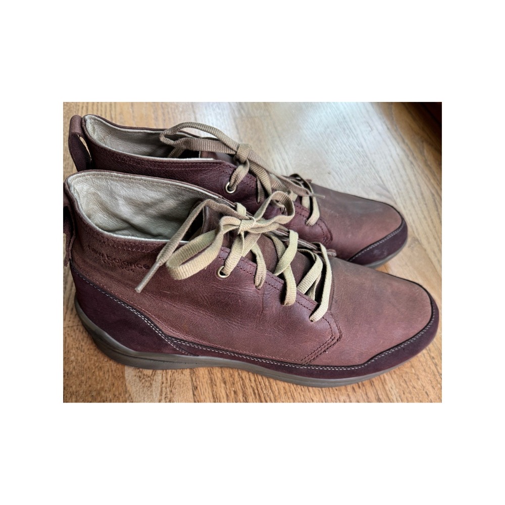 New Balance Chukka Boots Mens 13 Brown Leather Suede Lace Up Mid Top Gorpcore